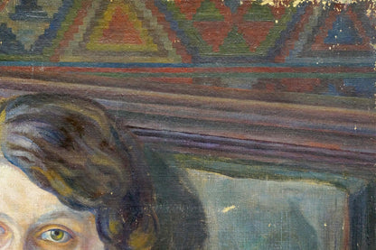 Oil painting of mothers portrait by Eremin Boris Alexandrovich, close-up face