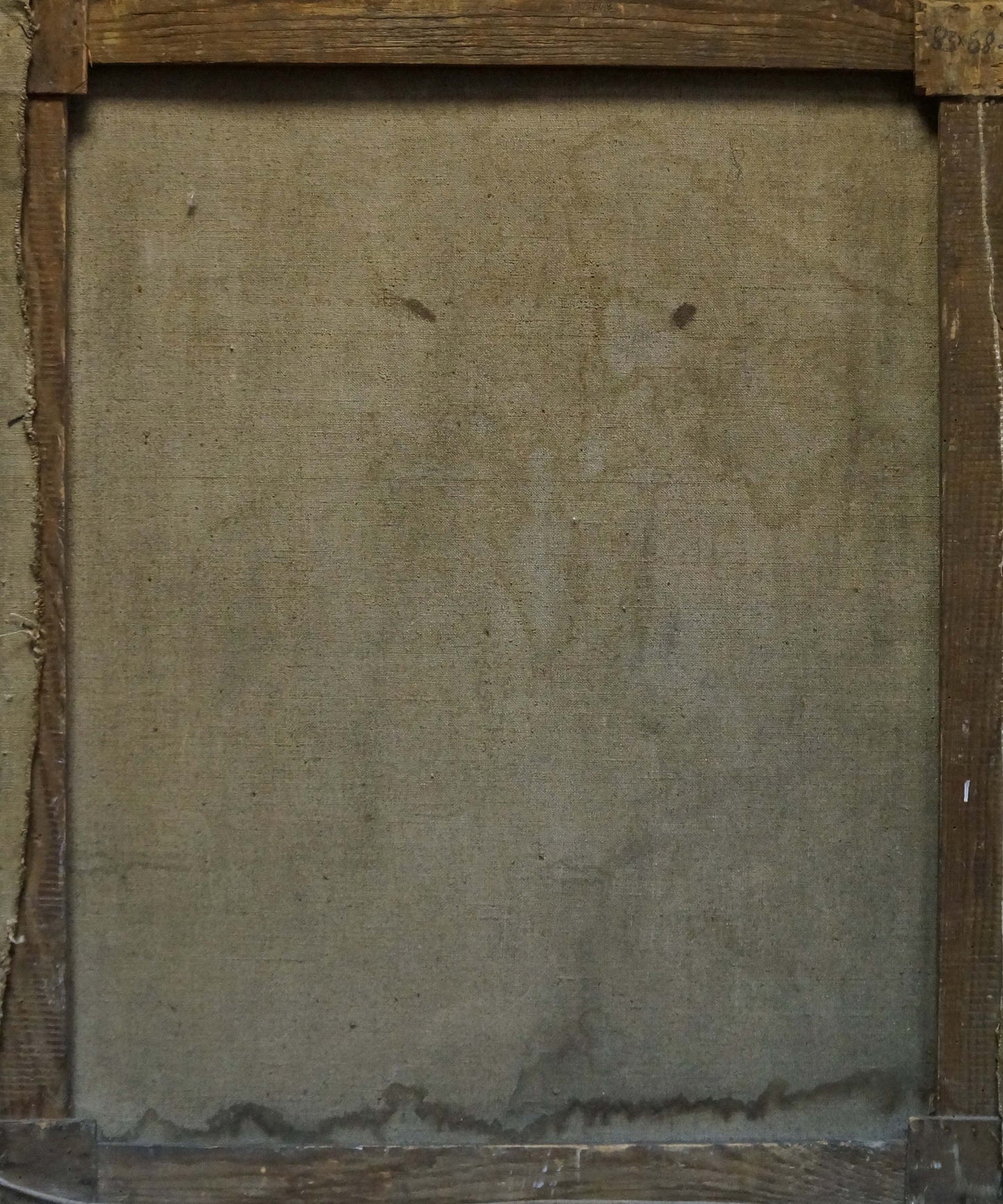 Back of Eremin Boris Alexandrovich oil painting Mother’s portrait in weathered frame