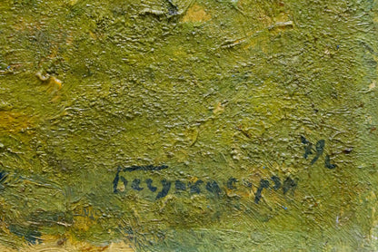 Oil painting Forest landscape by Bagdasaryan Karen Drastomatovich, green textured back