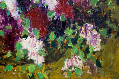 Vibrant impressionist oil painting of blooming flowers by Kovtun Sergey Ivanovich