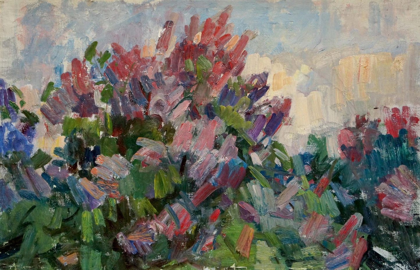 Vibrant impressionist oil painting Spring by Naumova Tamara Sergeevna