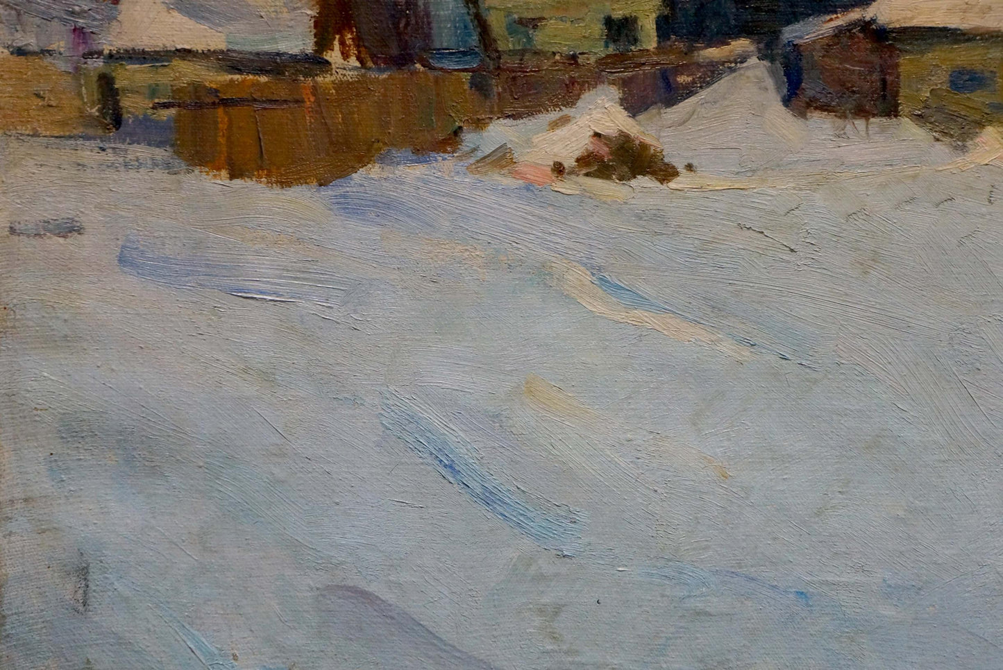 Oil painting of snow-covered winter landscape by Yanin Anatoly Alexandrovich