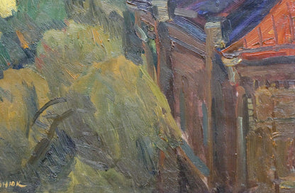 Oil painting of urban landscape by Kovtonyuk Ivan Anan’yevich