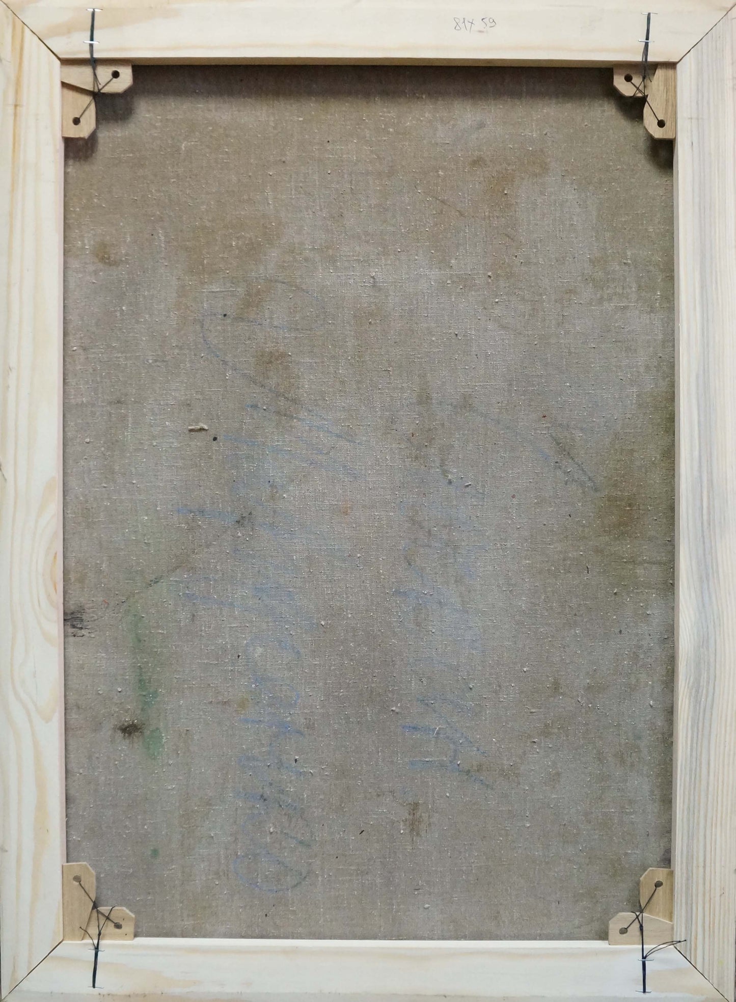 Back of framed Urban landscape oil painting by Kovtonyuk Ivan Anan’yevich
