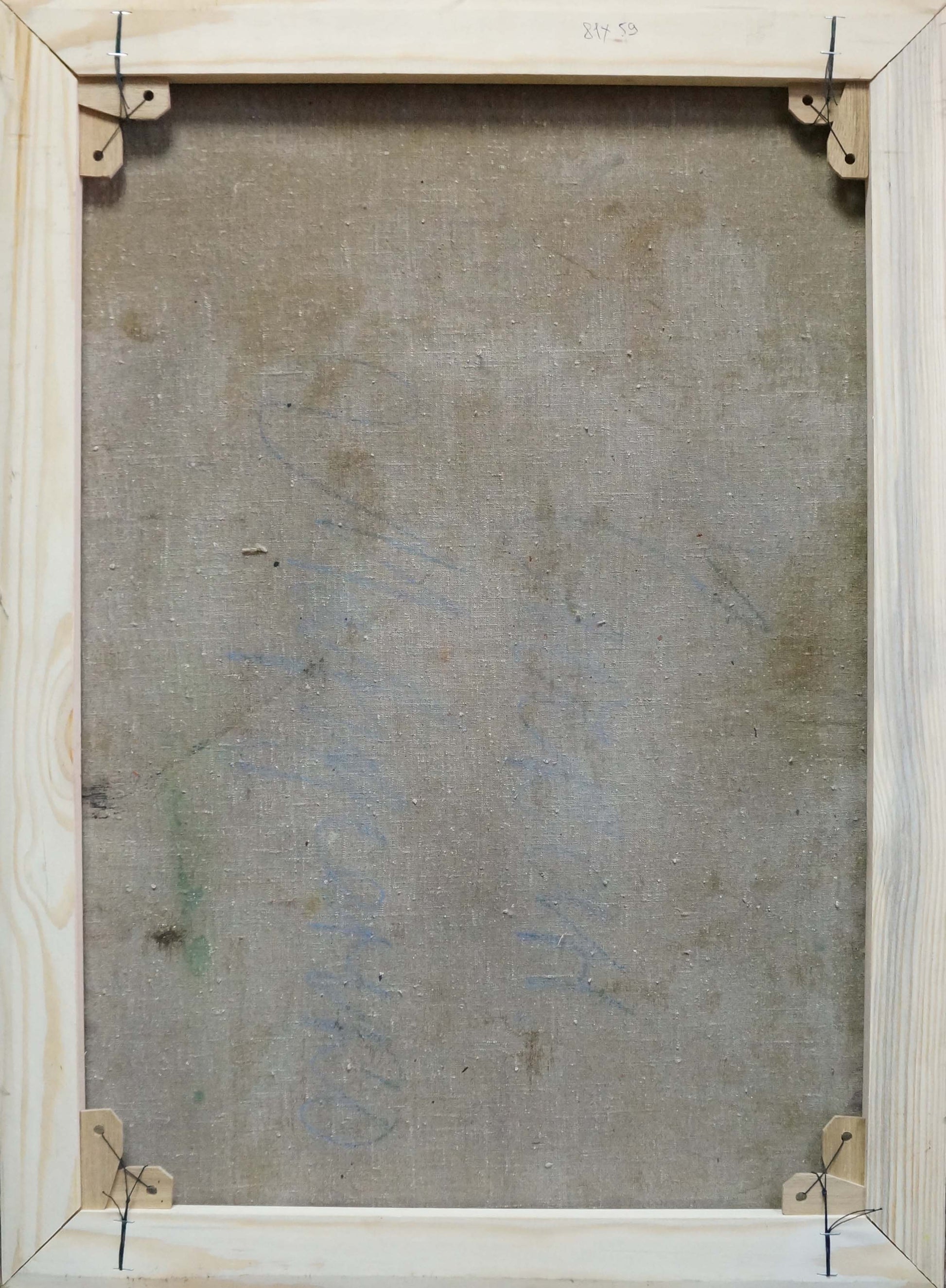 Back of framed Urban landscape oil painting by Kovtonyuk Ivan Anan’yevich