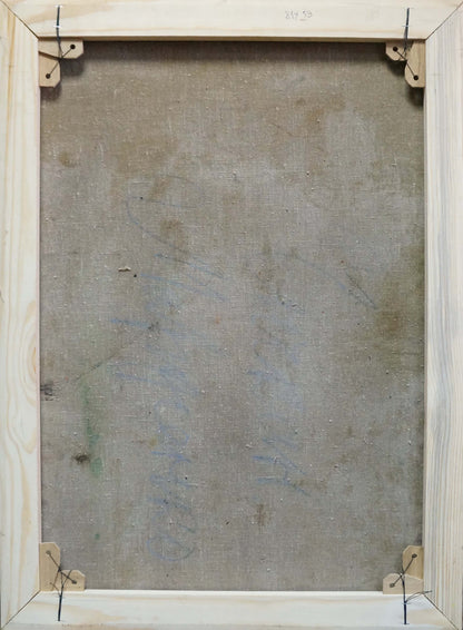 Back of framed Urban landscape oil painting by Kovtonyuk Ivan Anan’yevich