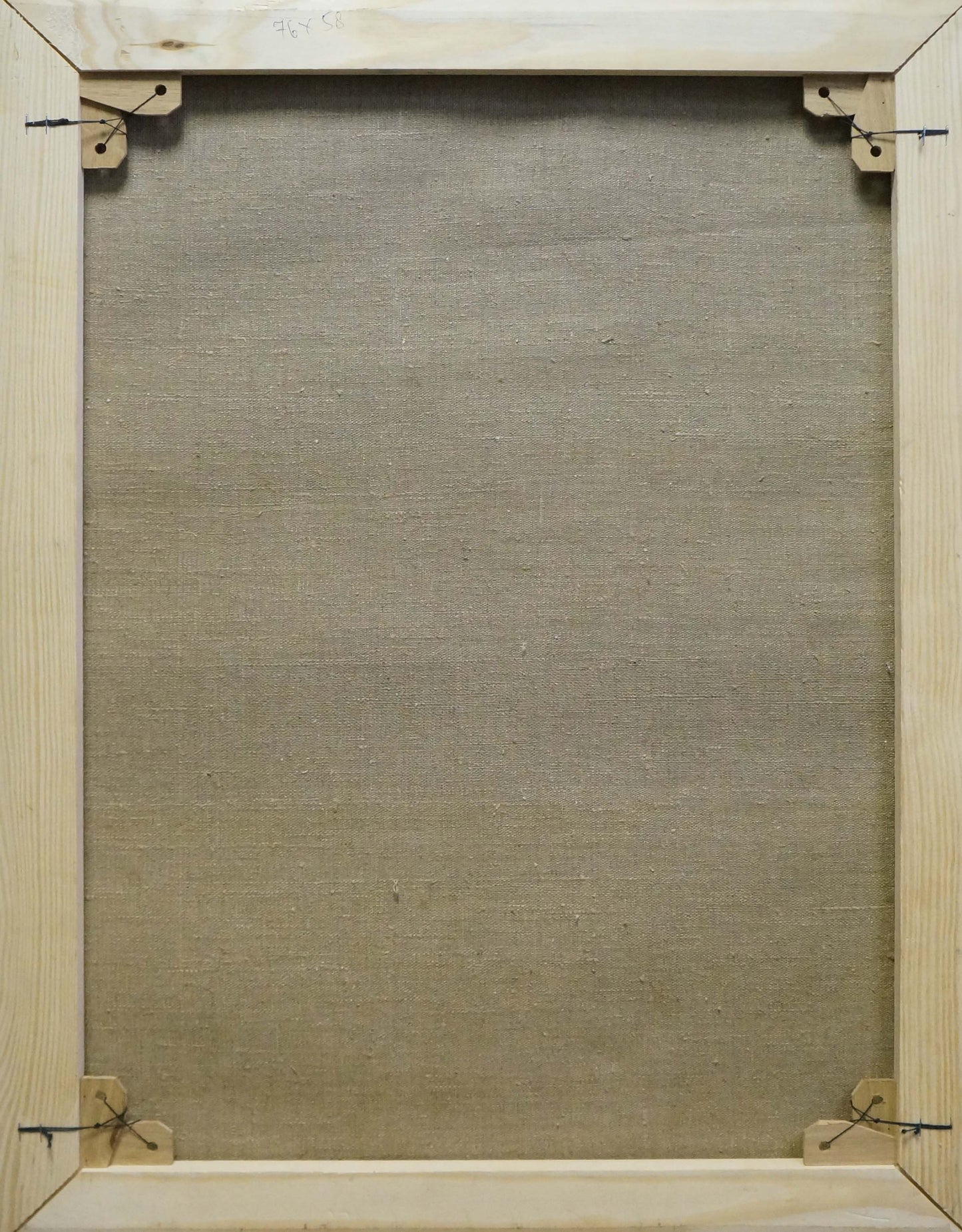 Back of Oil painting Pears by Kovtonyuk Ivan Anan’yevich, light wood frame