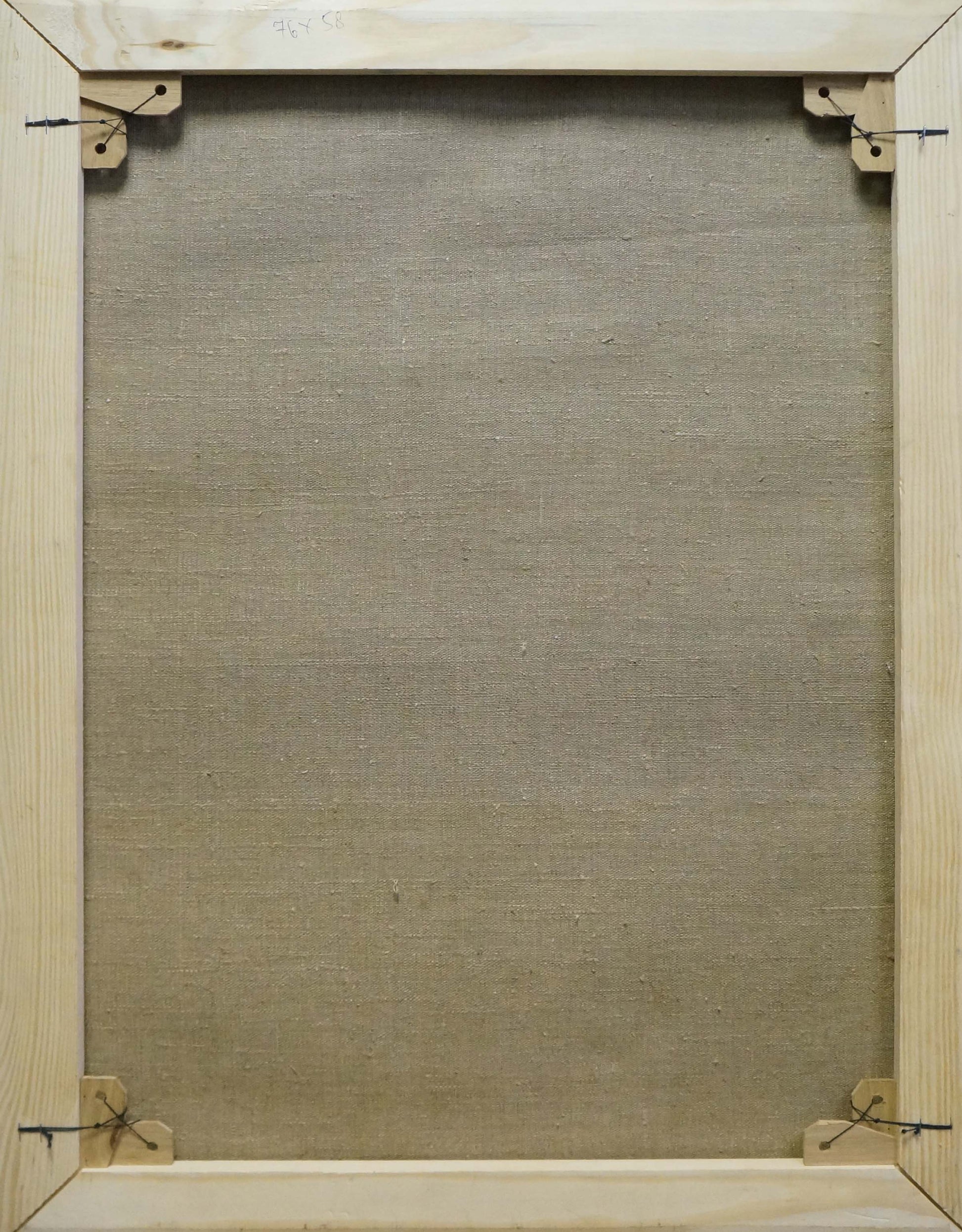 Back of Oil painting Pears by Kovtonyuk Ivan Anan’yevich, light wood frame