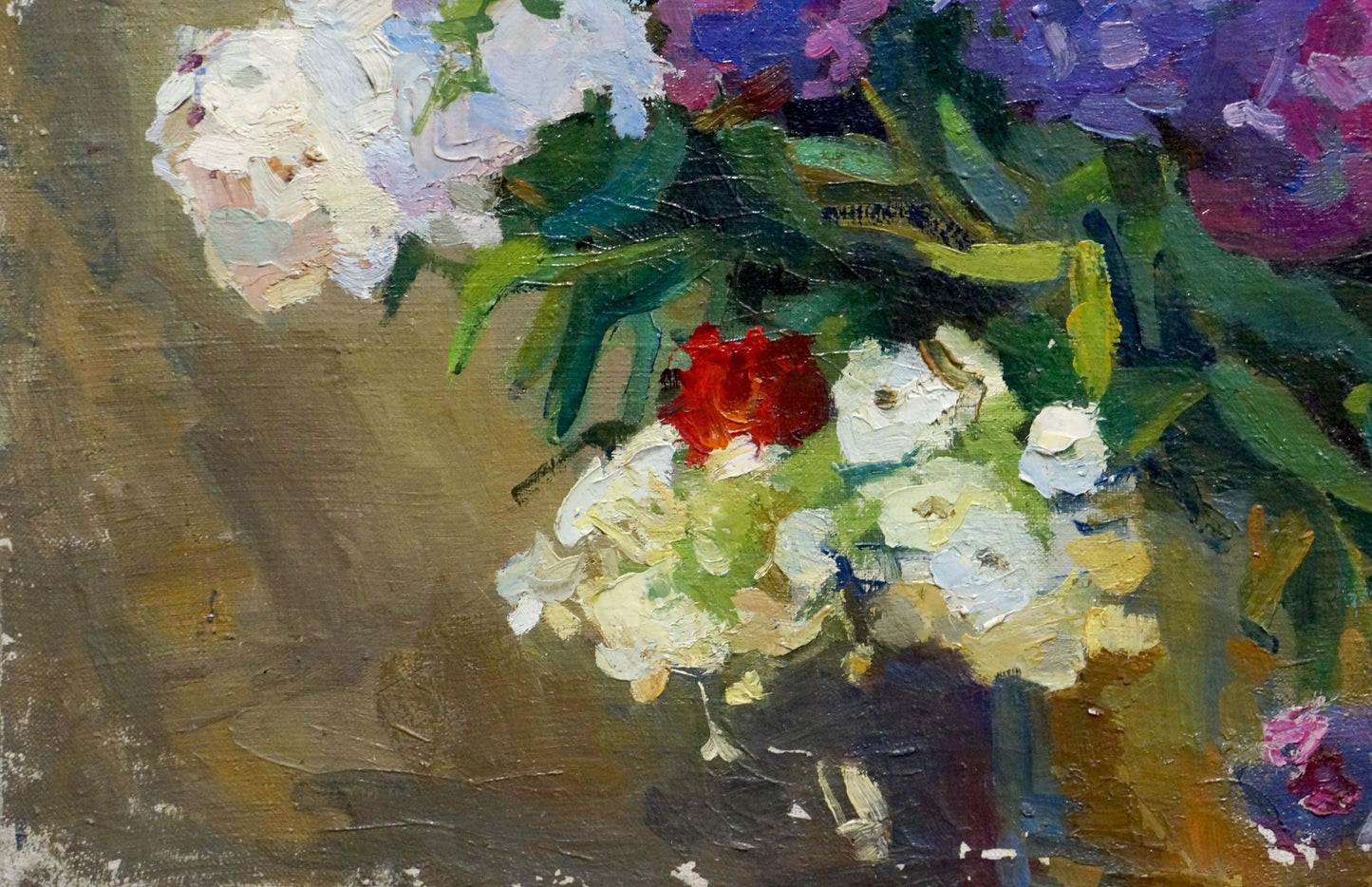 Vibrant oil painting Still life by Shalabayeva Olga Ivanovna with floral blossoms