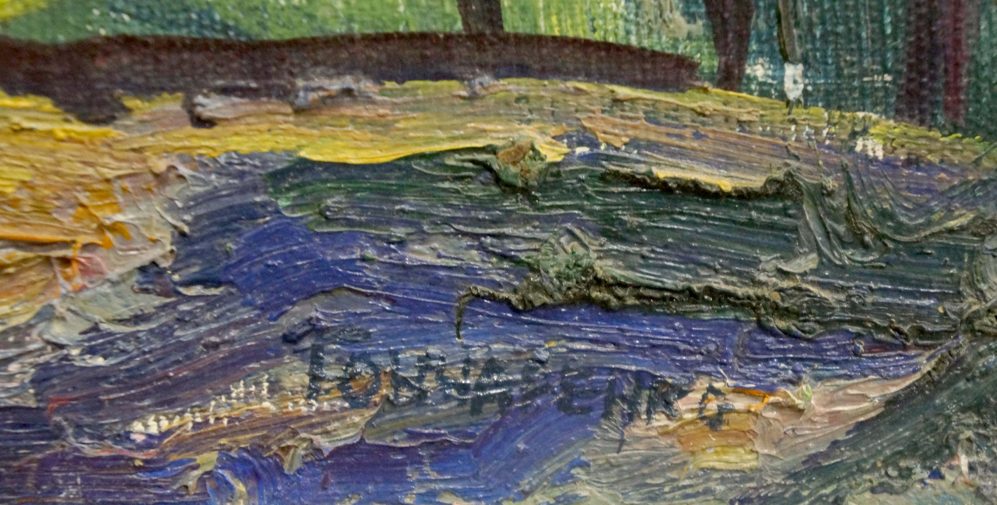 Abstract Springtime Arboretum oil painting by Valentina Goncharenko