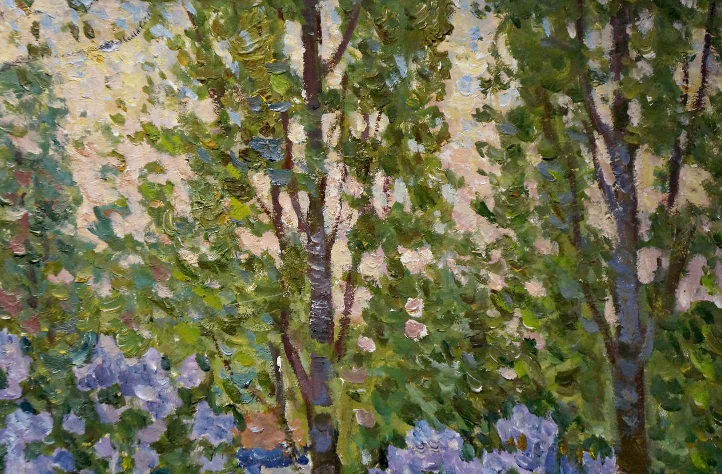 Oil painting Lilac blooms in the garden by Konovalov Yuri Alexandrovich
