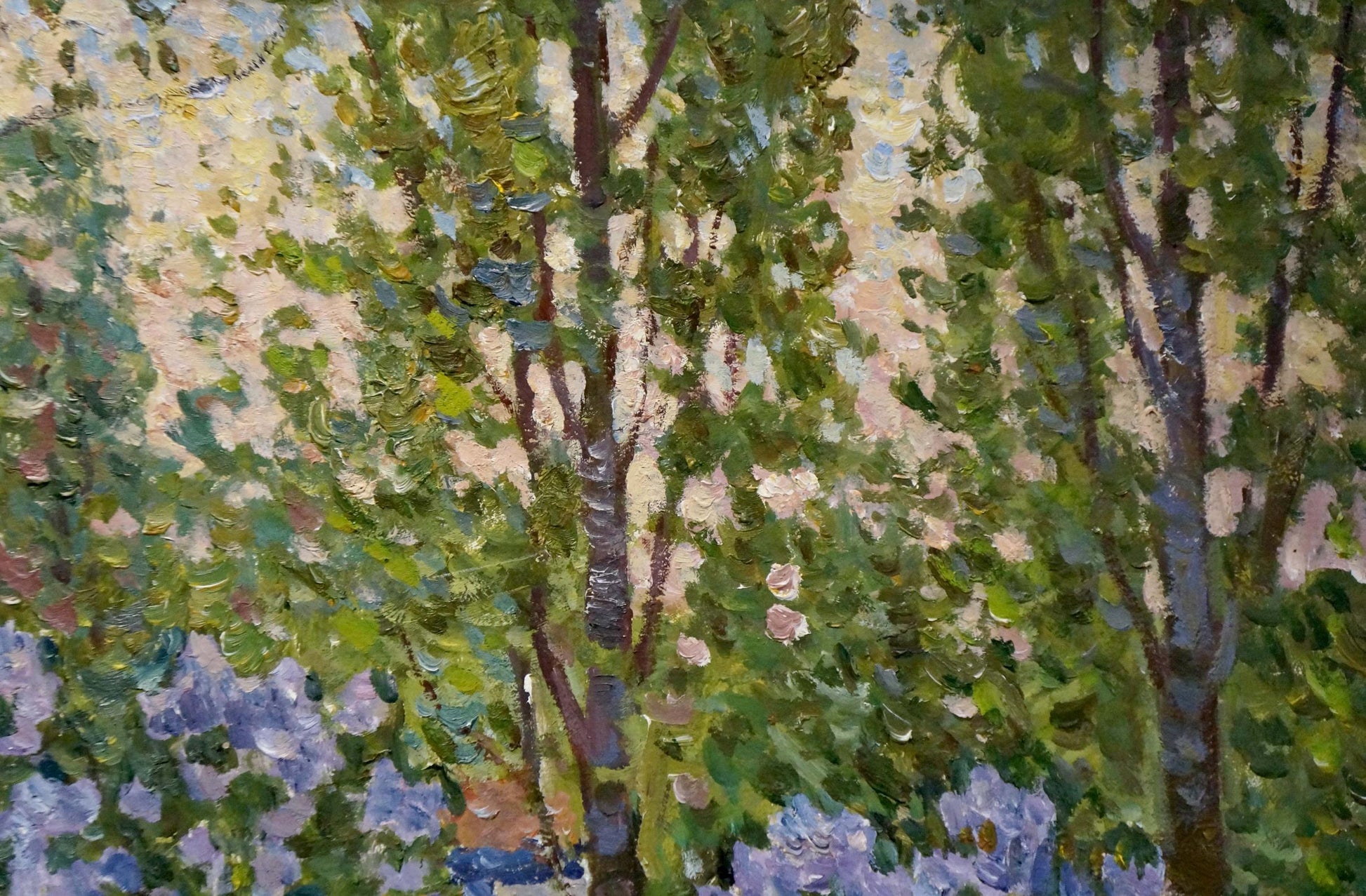 Oil painting Lilac blooms in the garden by Konovalov Yuri Alexandrovich