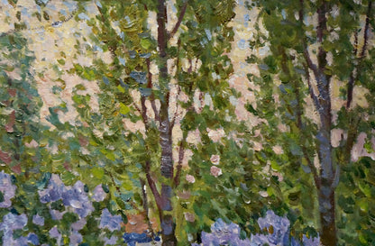 Oil painting Lilac blooms in the garden by Konovalov Yuri Alexandrovich
