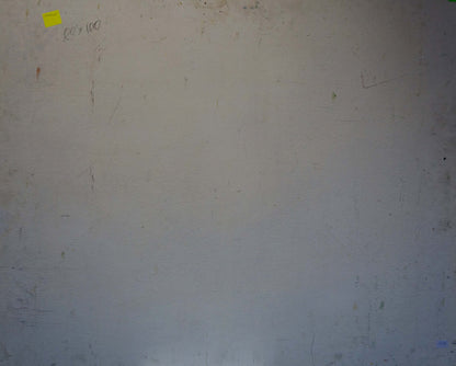 Back of off-white Konovalov Yuri Alexandrovich lilac blooms oil painting with yellow sticky note