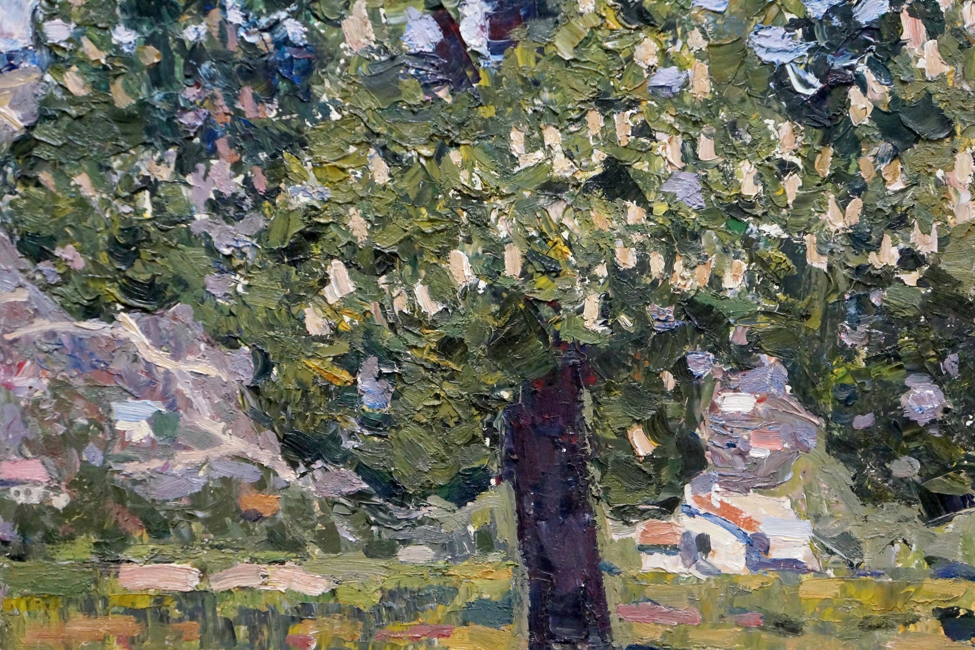 Oil painting of lush tree blossoms by Konovalov Yuri Alexandrovich