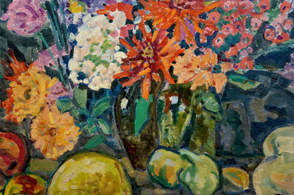 Vibrant impressionistic oil painting Gifts of Summer by Gaiduk Zinaida Kirillovna