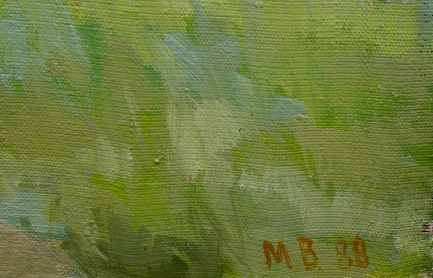 Oil painting Summer by Mazur Vasily Fedorovich in green blue hues