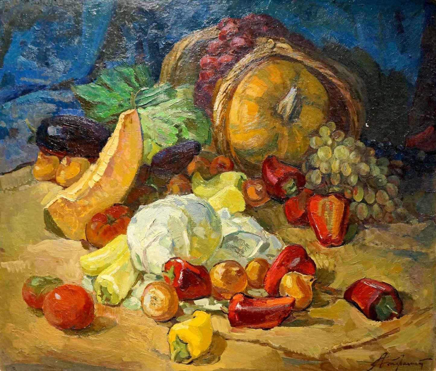 Oil painting of vegetable still life by Stremsky Alexander Ivanovich