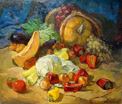 Oil painting of vegetable still life by Stremsky Alexander Ivanovich