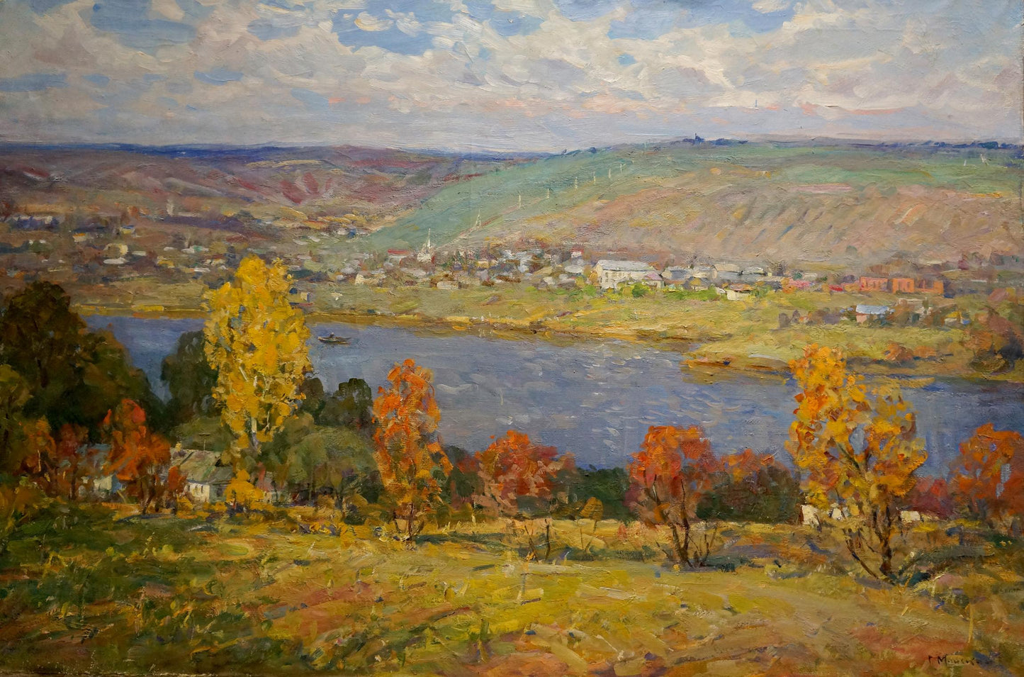 Oil painting Autumn landscape by M.iy Grigoriy Semenovich