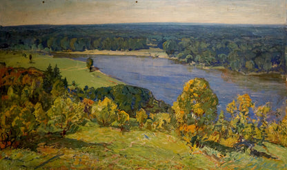 Serene impressionistic landscape oil painting by Tyukha Ivan Andreevich