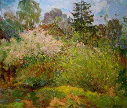 Vibrant impressionistic oil painting Early May by Maltsev Nikolay Alexandrovich