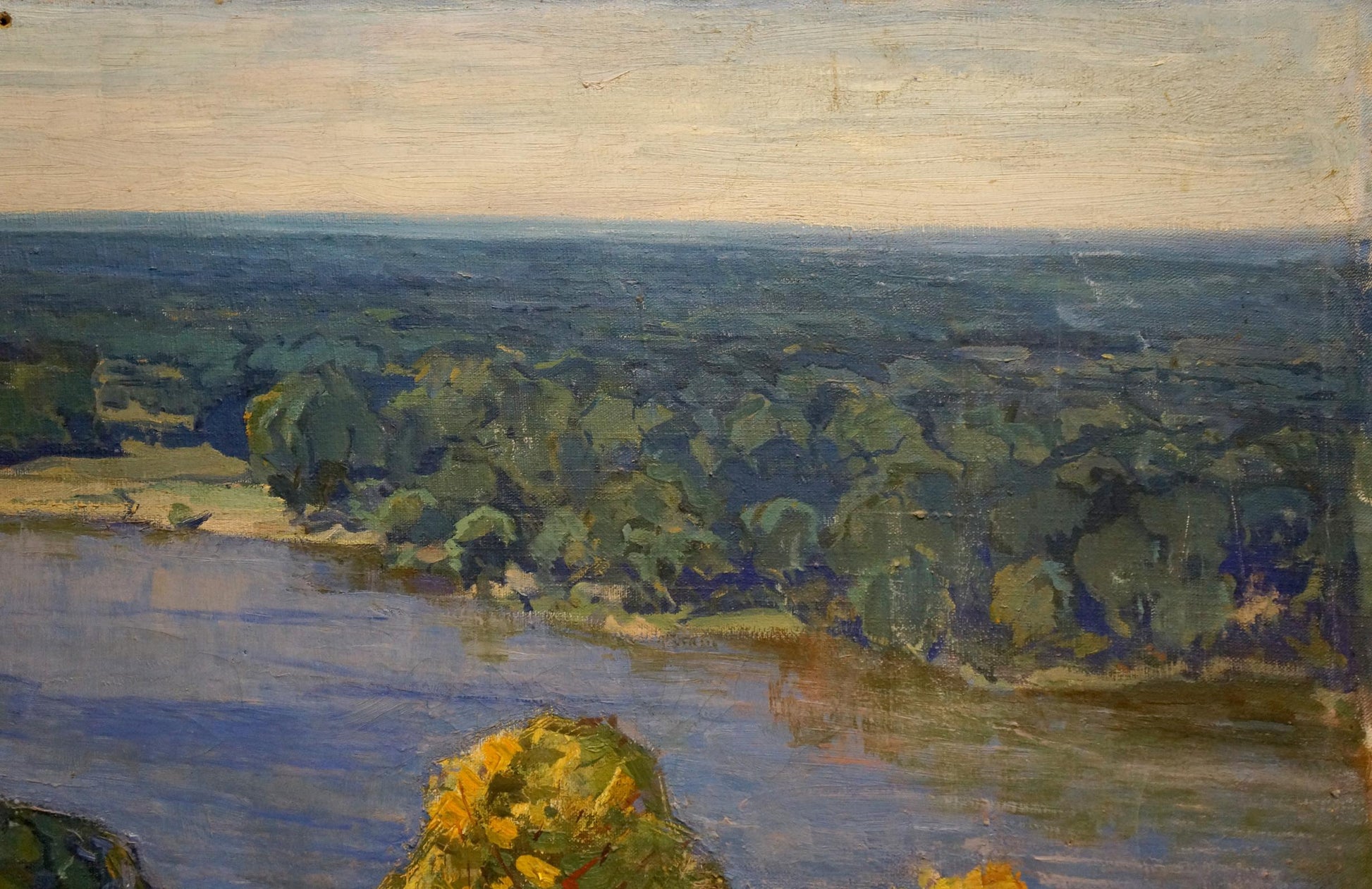 Serene impressionistic oil landscape by Tyukha Ivan Andreevich
