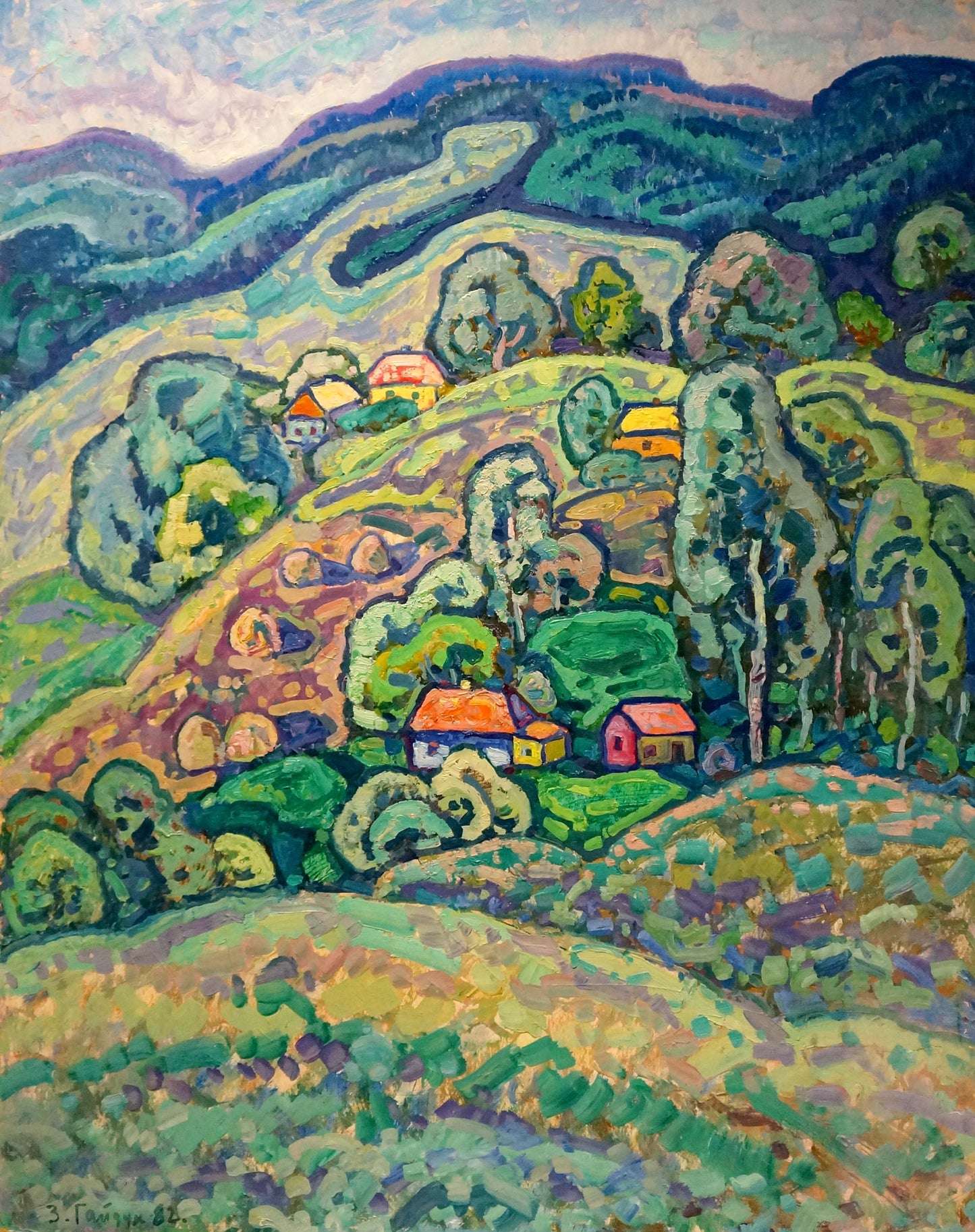 Vibrant impressionistic oil painting of Poltava region by Gaiduk Zinaida Kirillovna