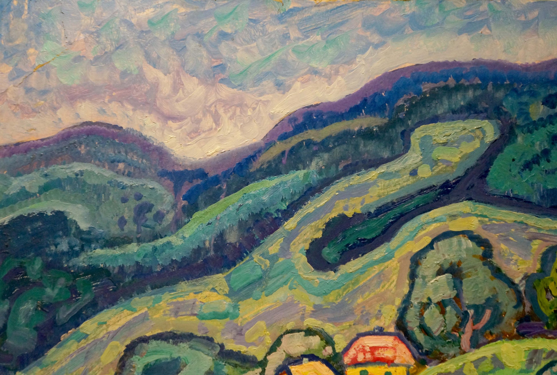 Oil painting of Poltava region hills by Gaiduk Zinaida Kirillovna