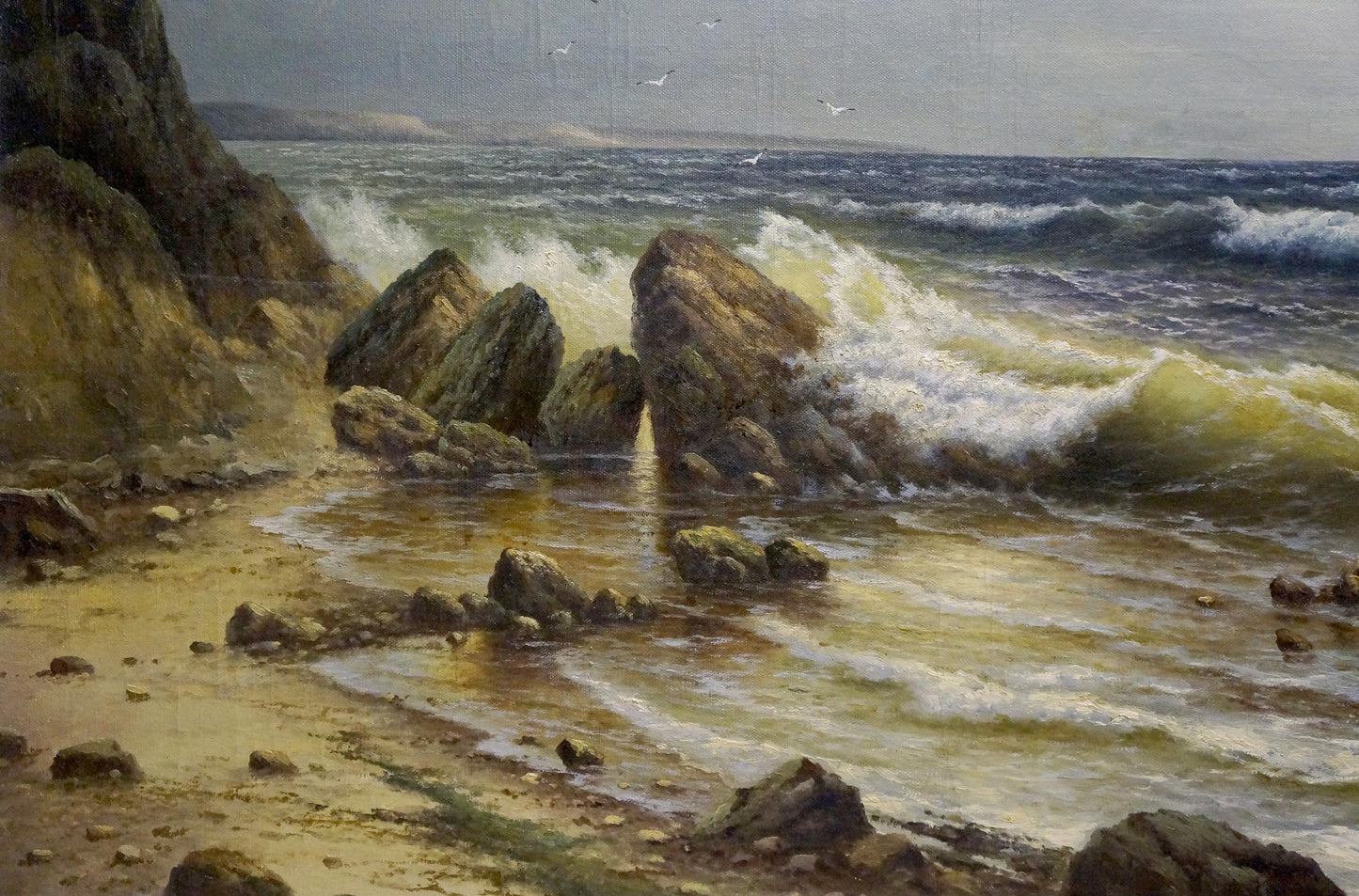 Oil painting of stormy seascape by Gubsky Igor Ivanovich