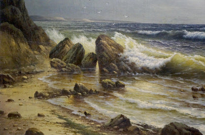 Oil painting of stormy seascape by Gubsky Igor Ivanovich