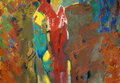 Vibrant abstract oil painting by Person Pokulity Konstantin Ivanovich