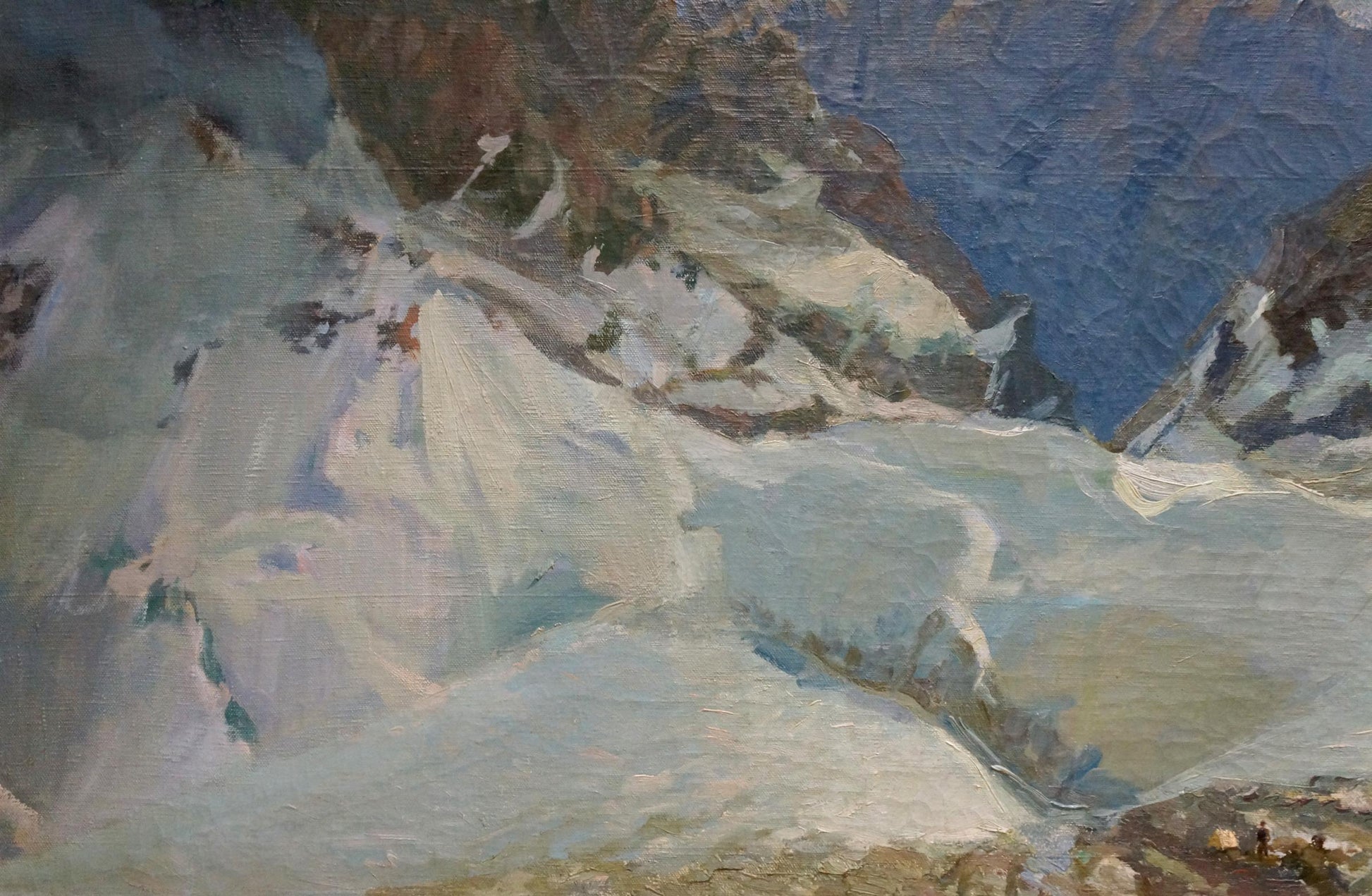 Oil painting Elbrus by Smirnov Evgeny Vladimirovich, snowy peaks