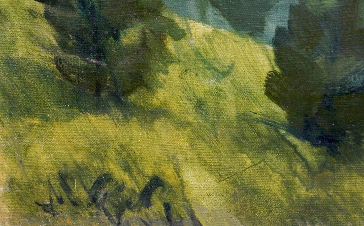 Oil painting of vibrant impressionistic sunset landscape by Manailo Fedor Fedorovich