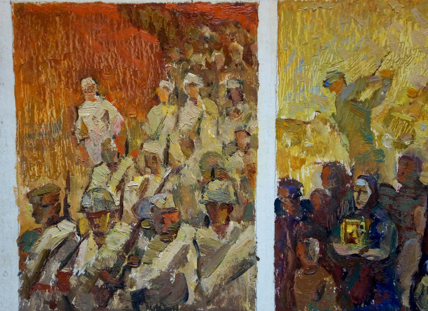 Two impressionistic oil paintings by Konstantin Ivanovich Pokulity for Freedom