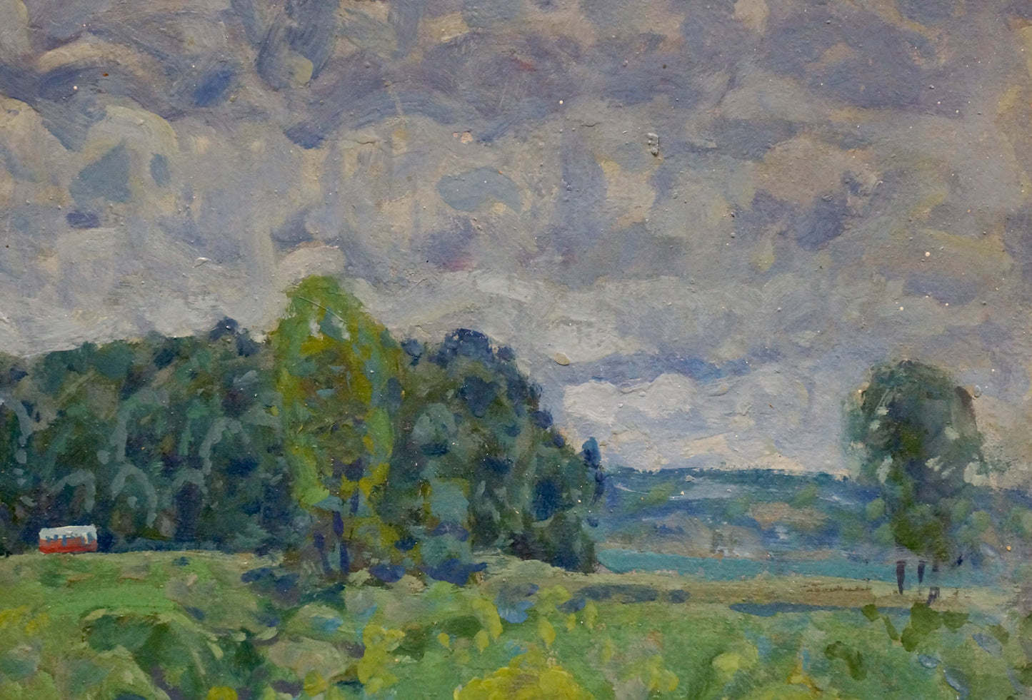 Serene impressionist oil painting by Kolosovsky Georgy Sergeevich