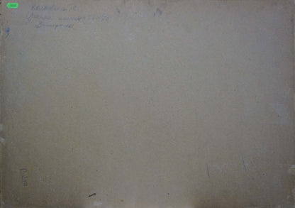 Back of faded off-white document with faint text, for Kolosovsky forest glades painting
