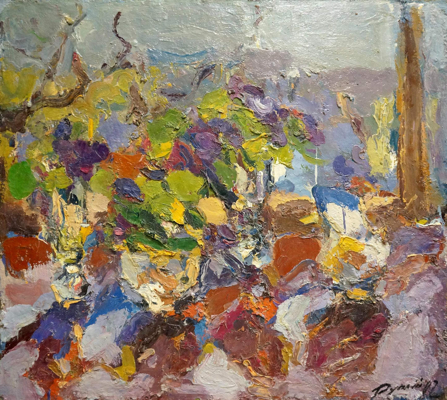 Vibrant impressionist oil painting Thoughts by Dupliy Sergey Alexandrovich