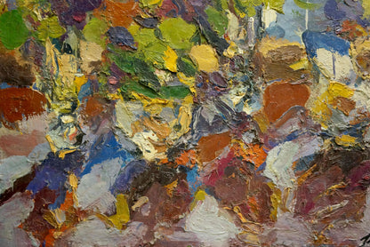 Vibrant impasto abstract oil painting Thoughts by Dupliy Sergey Alexandrovich