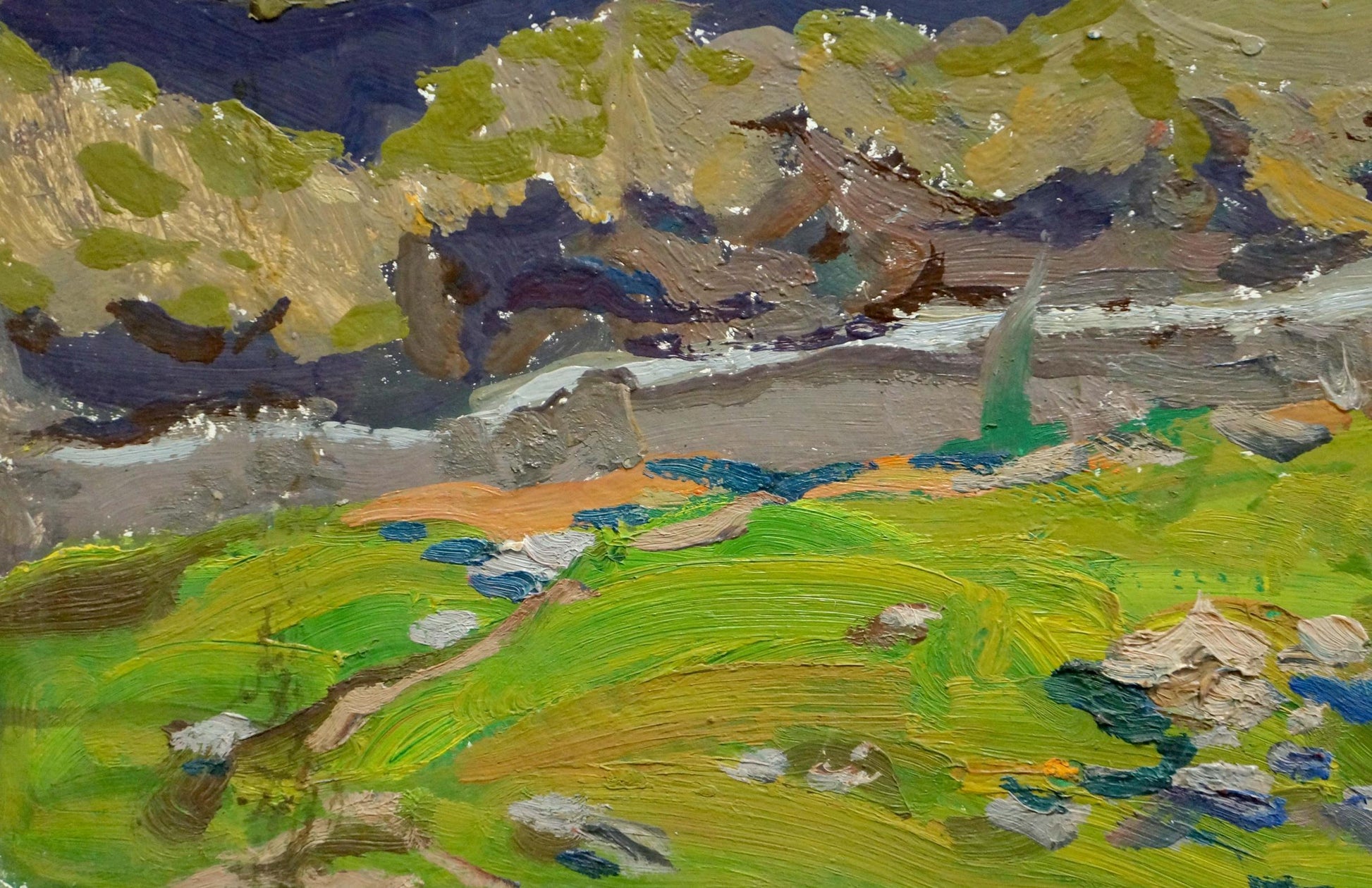 Vibrant impressionist oil painting Old roads by Fomin Anatoly Nikiforovich