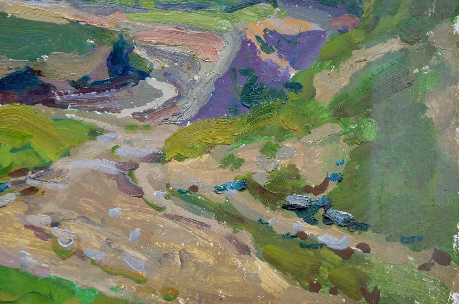 Vibrant impressionist oil painting Old roads by Fomin Anatoly Nikiforovich