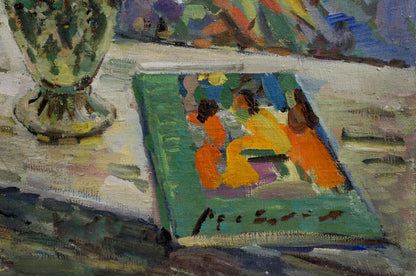 Oil painting Still life by Neklyuenko green book cover