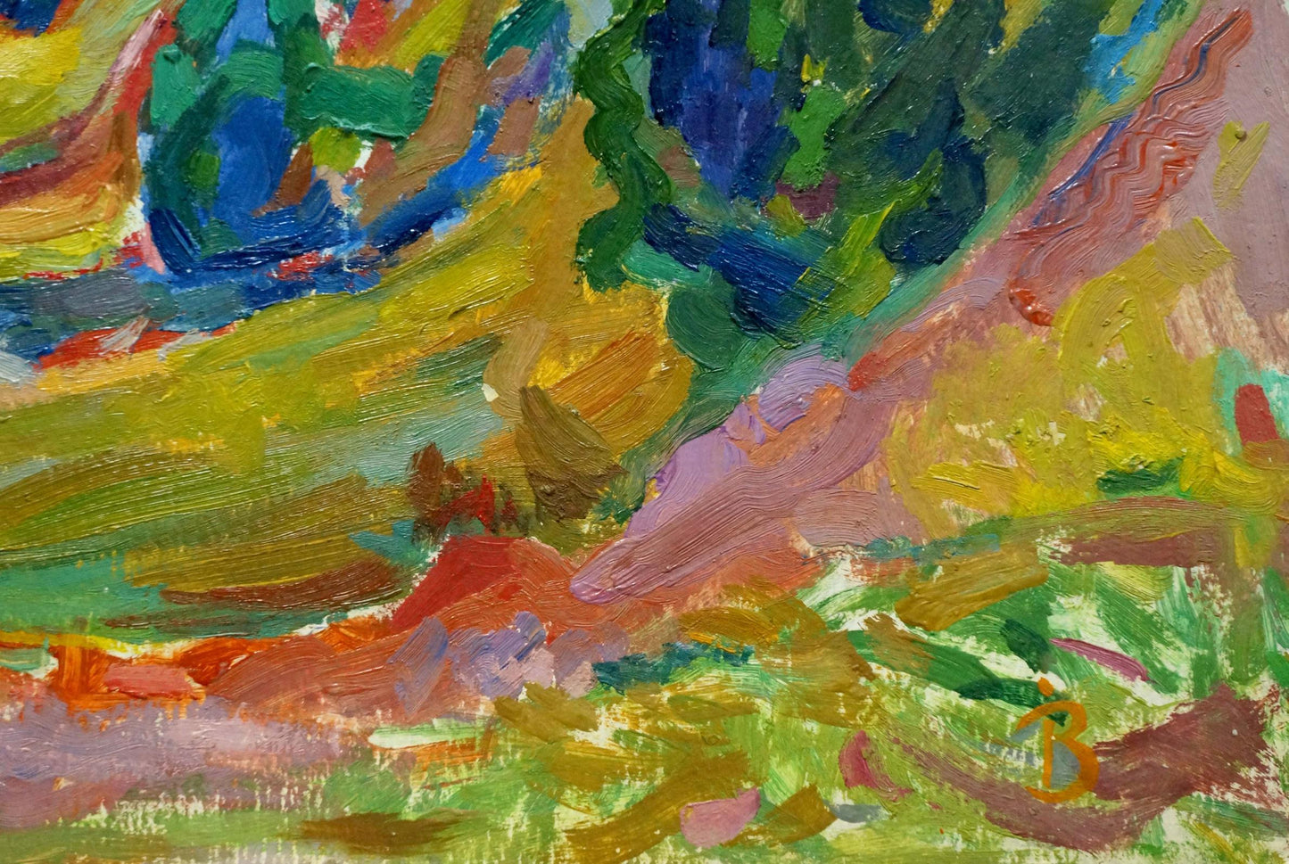 Vibrant Zabashta Vasily Ivanovich mountain landscape oil painting