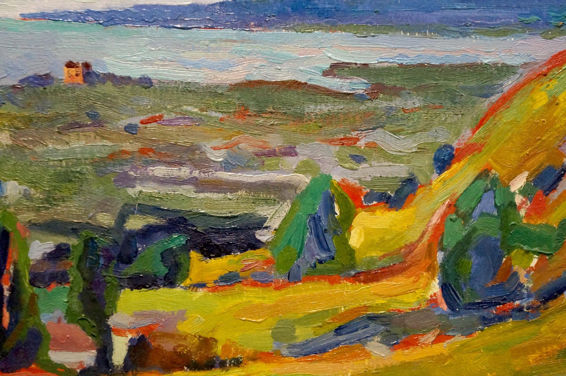 Vibrant impressionist oil painting of mountains by Zabashta Vasily Ivanovich