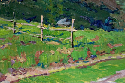 Vibrant impressionist oil painting Road to the Mountains by Fomin Anatoly Nikiforovich