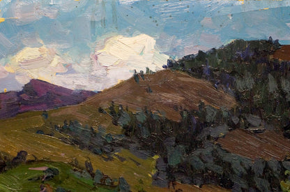 Textured oil painting Road to the Mountains by Fomin Anatoly Nikiforovich