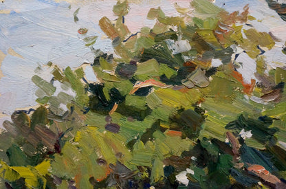 Textured oil painting of Forest Park by Martynov Nikolay Ustinovich