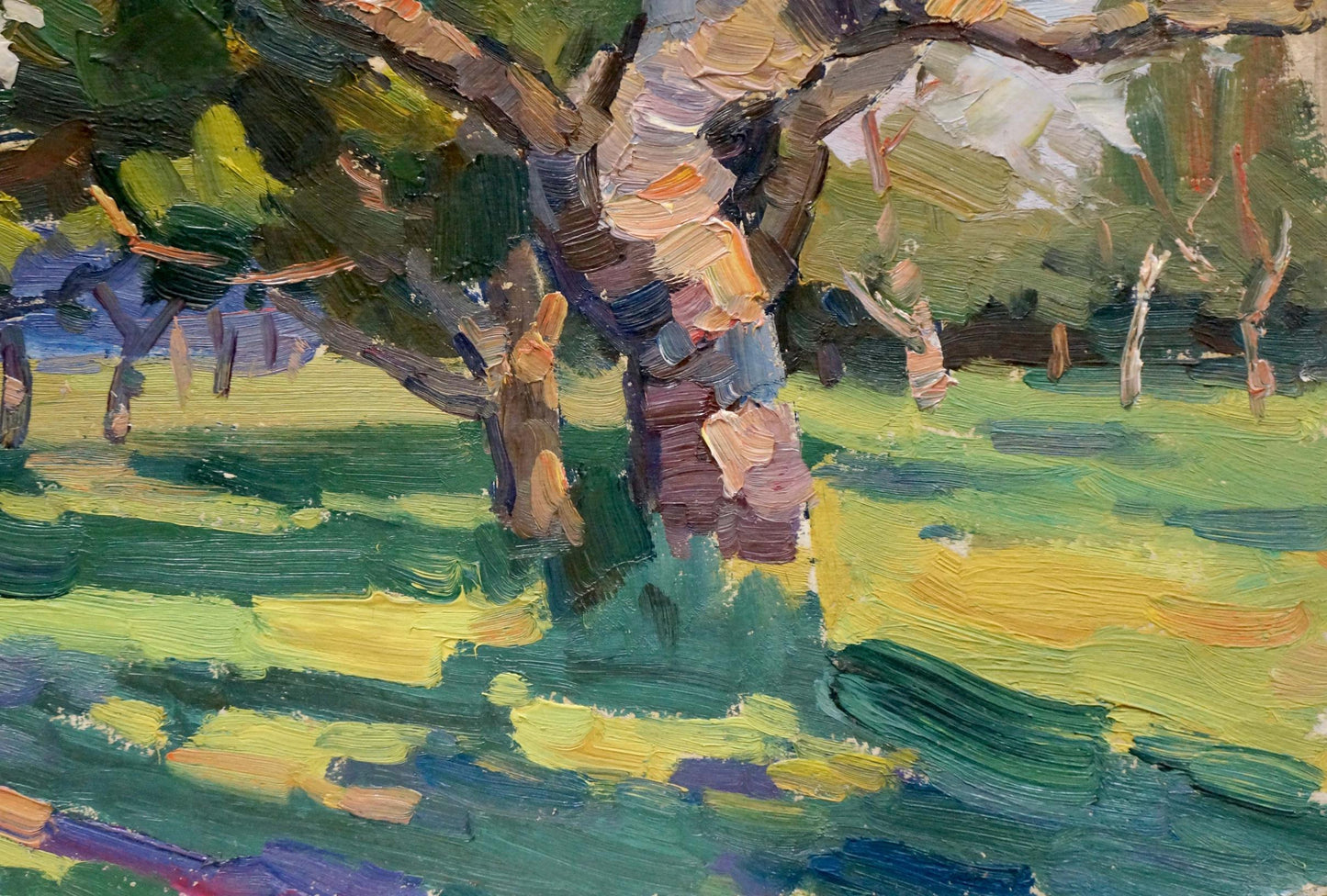 Textured oil painting of Forest Park by Martynov Nikolay Ustinovich
