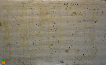 Back of Oil painting Landscapes of Y. by Osipov Alexander Yakovlevich on weathered beige cardboard
