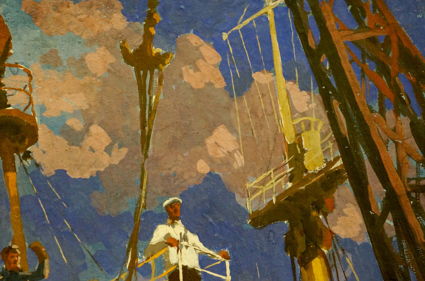 Oil painting by Kordonsky Martin-Vigdor Leibovich: Sailor on ship deck